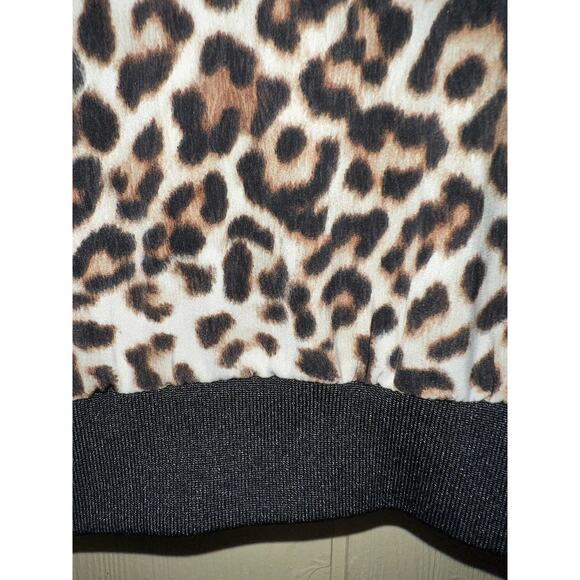 Susan Graver Large Leopard BOMBER JACKET Animal Print Sporty Coat QVC 14 16 NEW - Picture 8 of 11